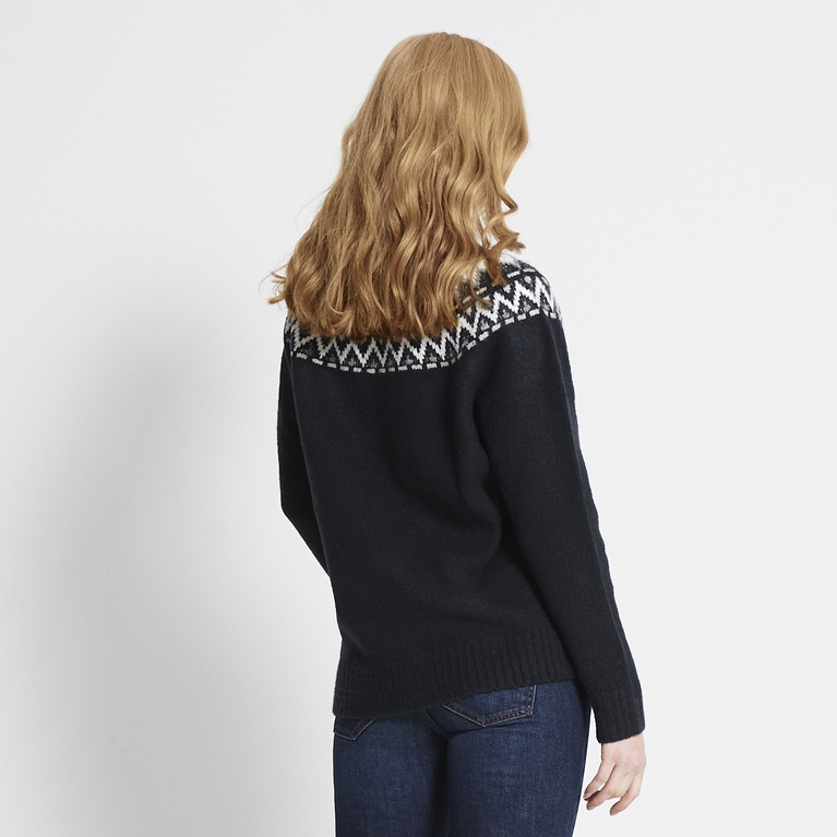 Pattern knit sweater "Britta" Dark Blue